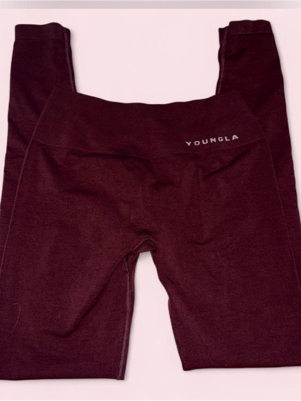 YoungLA High-Waist Leggings in Burgundy